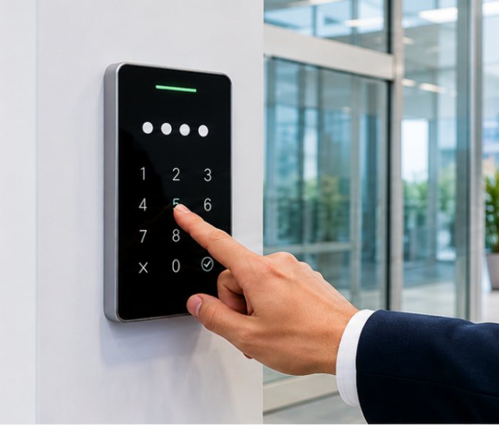 Terminal de registo de assiduidade por código PIN